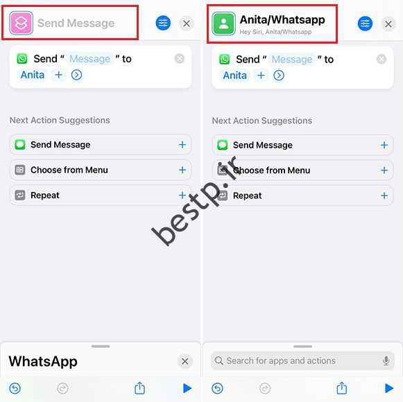 ایجاد میانبر از مخاطبین WhatsApp در iPhone 5